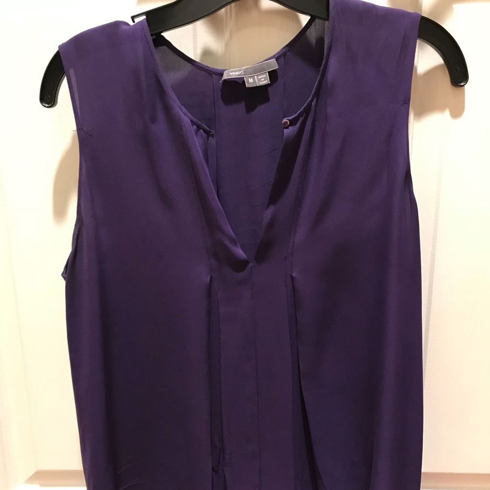 Vince sleeveless silk blouse